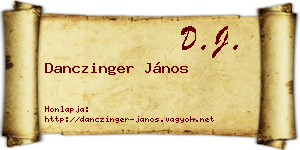 Danczinger János névjegykártya
